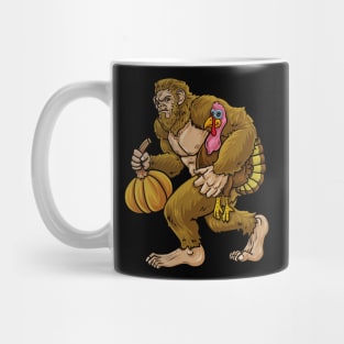 Hide/Seek Champion Bigfoot Steals Turkey & Pumpkin Mug